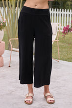 Load image into Gallery viewer, Ziara Black Faux Linen Pants