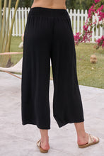 Load image into Gallery viewer, Ziara Black Faux Linen Pants