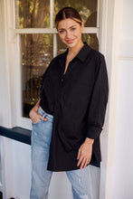 Load image into Gallery viewer, Jennifer Oversized Black Button Up Shirt