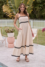 Load image into Gallery viewer, Avelie Trim Linen Blend Cream/Black Dress