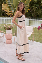 Load image into Gallery viewer, Avelie Trim Linen Blend Cream/Black Dress