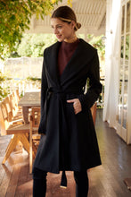 Load image into Gallery viewer, Ivy Black Winter Wrap Coat