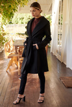 Load image into Gallery viewer, Ivy Black Winter Wrap Coat