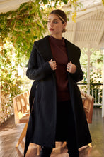 Load image into Gallery viewer, Ivy Black Winter Wrap Coat