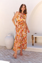 Load image into Gallery viewer, Gillian Orange/Brown/Mustard Print Maxi Dress