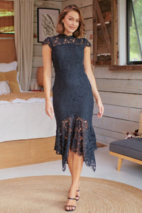 Constance Black Lace Evening Dress