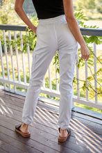 Load image into Gallery viewer, Cargo White Denim Jogger Pant