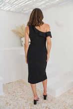 Load image into Gallery viewer, Lucinda One Shoulder Black Evening Dress