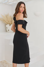 Load image into Gallery viewer, Lucinda One Shoulder Black Evening Dress
