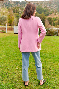 Mimosa Pink Button Front Blazer