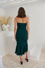 Load image into Gallery viewer, Rae Emerald Strapless Evening Dress