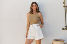 Load image into Gallery viewer, Astrid Tailored High Waisted White Shorts