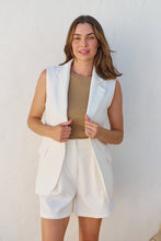 Load image into Gallery viewer, Astrid Sleeveless White Blazer