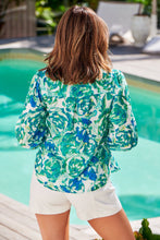 Load image into Gallery viewer, Addison Green/Blue Watercolour Floral Shirt