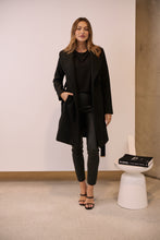 Load image into Gallery viewer, Ivy Black Winter Wrap Coat