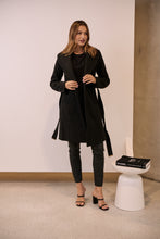 Load image into Gallery viewer, Ivy Black Winter Wrap Coat