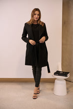 Load image into Gallery viewer, Ivy Black Winter Wrap Coat