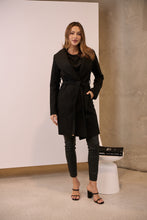 Load image into Gallery viewer, Ivy Black Winter Wrap Coat