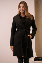 Load image into Gallery viewer, Ivy Black Winter Wrap Coat