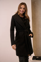 Load image into Gallery viewer, Ivy Black Winter Wrap Coat