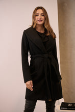 Load image into Gallery viewer, Ivy Black Winter Wrap Coat