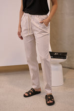 Load image into Gallery viewer, Beige Tie Waist Jogger Pants