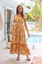 Load image into Gallery viewer, Augustina Button Front Mustard Paisley Print Maxi