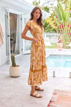 Load image into Gallery viewer, Augustina Button Front Mustard Paisley Print Maxi