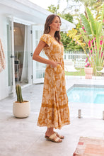 Load image into Gallery viewer, Augustina Button Front Mustard Paisley Print Maxi