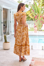 Load image into Gallery viewer, Augustina Button Front Mustard Paisley Print Maxi