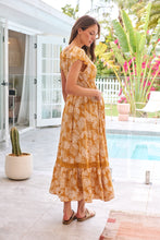 Load image into Gallery viewer, Augustina Button Front Mustard Paisley Print Maxi