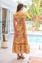 Load image into Gallery viewer, Augustina Button Front Mustard Paisley Print Maxi