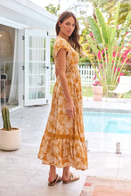 Load image into Gallery viewer, Augustina Button Front Mustard Paisley Print Maxi