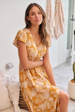 Load image into Gallery viewer, Augustina Button Front Mustard Paisley Print Maxi