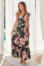 Load image into Gallery viewer, Augustina Pink/Green Floral Button Front Maxi Dress
