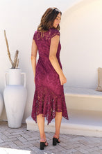 Load image into Gallery viewer, Constance Plum Lace Evening Dress