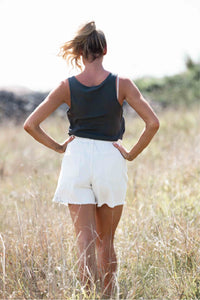 Anodella White Denim Shorts