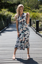 Load image into Gallery viewer, Trissa Peach Floral Maxi Dress