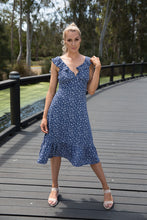 Load image into Gallery viewer, Miranda Navy S/less Frill Dress