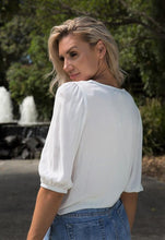 Load image into Gallery viewer, Nadia Tie Front White Top