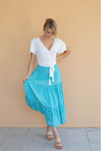 Load image into Gallery viewer, Spring Blue Floral Maxi skirt