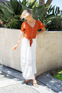 Dharma White Lace Maxi Skirt