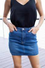Load image into Gallery viewer, Classic Soft Denim Blue Mini Skirt