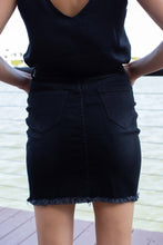 Load image into Gallery viewer, X Stitch Black Denim Skirt
