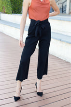 Load image into Gallery viewer, Avril Tie Front Black Culottes