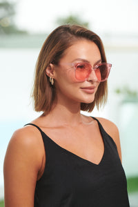 CeeCee Pink Clear Sunglasses