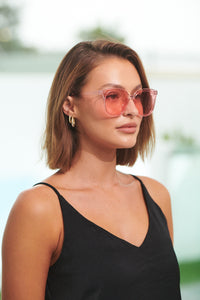 CeeCee Pink Clear Sunglasses