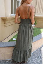 Load image into Gallery viewer, Megan Khaki Button Midi Dress