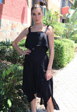 Load image into Gallery viewer, Natalia Black Maxi Linen Skirt