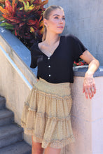 Load image into Gallery viewer, Molly Mustard Chiffon Frill Skirt